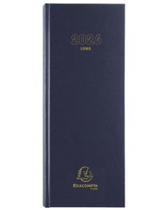 Agenda Journalier 2026 de bureau - 135 x 340 mm EXACOMPTA bleu