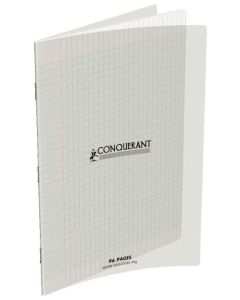 Cahier d'écolier - 96 pages Grands carreaux - 210 x 297 mm - Polypro Incolore : CONQUERANT Image