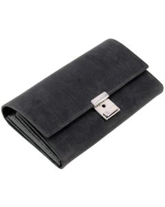 Porte-monnaie de Serveur Gris en Cuir velours avec chaînette en métal ALASSIO