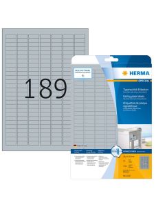 Étiquettes adhésives de signalisation Gris - 25,4 x 10 mm HERMA 4220 Signal