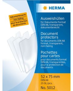 HERMA : Etui de protection pour document A8 52 x 75 mm 5012
