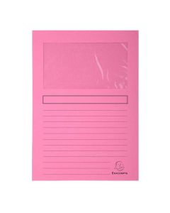 EXACOMPTA  50156E : Chemises à fenêtre Super - Rose