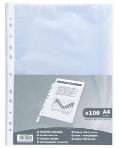 Pochettes perforées - A4 - Ouverture haut EXACOMPTA Lot de 100 Image