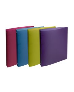 Exacompta 51387E Linicolor Intensive : Classeur souple Assortiment - 4 anneaux