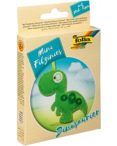 Kit de couture en feutrine pour fabriquer un Porte-clé - Dinosaure : FOLIA Filzinies Image