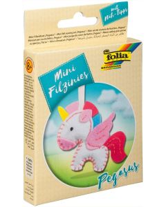 Kit de couture en feutrine pour fabriquer un Porte-clé - Pégase : FOLIA Filzinies Visuel