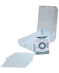 Boîte à fiches - 195 x 100 x 63 mm - A8 - Bleu Pastel : EXACOMPTA Aquarel image