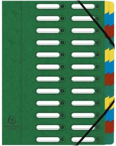 55243E EXACOMPTA  : Trieur avec élastiques Vert photo