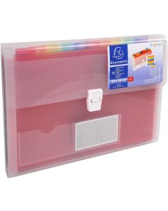 Trieur 13 compartiments - Blanc translucide EXACOMPTA Crystal