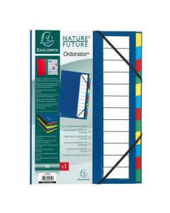 55342E EXACOMPTA  : Trieur avec élastiques Bleu