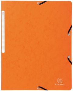 Chemise à élastiques sans rabat Carte lustrée - Orange : EXACOMPTA Visuel