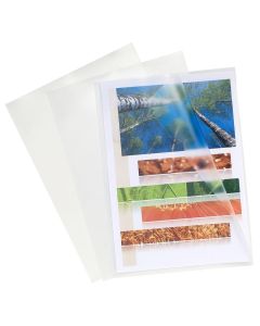 EXACOMPTA 56111E : Lot de 100 pochettes à coins A4 - PP12 Cristal transparent (Classement)