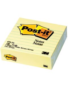 POST-IT : Bloc notes ligné 2 couleurs - 125 x 200 mm