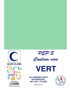 Chemise pour dossier A4 - Vert ELVE Pep's Lot de 102