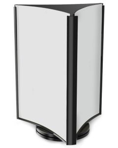 Porte-visuel rotatif - 3 faces - Format long DEFLECTO Exemple modèle