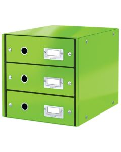 Photo Boite de classement WOW - 3 tiroirs - Vert LEITZ Click et Store Image