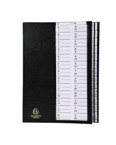 Trieur alphanumérique - 26 compartiments - Noir  621226E EXACOMPTA 