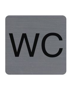 Plaque carrée adhésive de signalisation - WC : EXACOMPTA Image