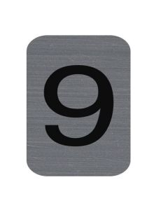 Plaque verticale adhésive de signalisation - Chiffre 9 : EXACOMPTA image