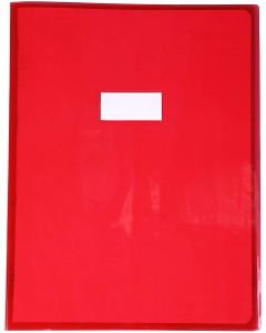 Protège-cahier - 240 x 320 mm - Rouge transparent : CLAIREFONTAINE Cristalux Visuel