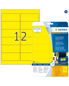 Étiquettes adhésives de signalisation - Jaune - 99,1 x 42,3 mm HERMA 8029 Signal