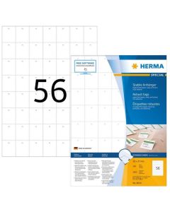 Etiquettes à suspendre imprimables et perforées 30 x 37 mm - Blanc HERMA 