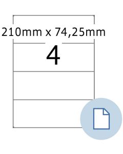 Étiquettes adhésives - 210 x 74,25 mm - Blanc : HERMA Dataprint Lot de 2000 Visuel
