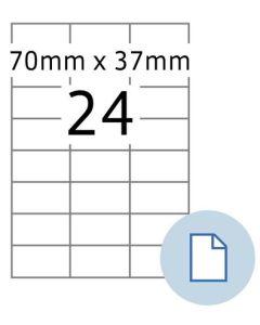 Étiquettes adhésives - 70 x 37 mm - Blanc : HERMA Dataprint Lot de 12000