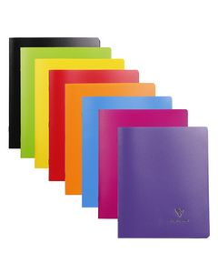 CLAIREFONTAINE 951411C : Cahier Koverbook - POLYPRO - 96 pages à grands carreaux - 170 x 210 mm - assortiment