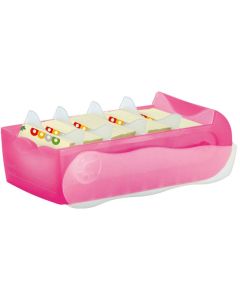 Boîte à fiches - A7 paysage - Rose translucide HAN Croco