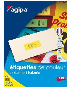 Étiquettes adresses rouges fluo - 70 x 31 mm : AGIPA Lot de 2700 Image