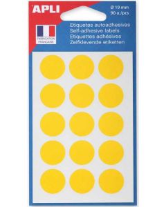 Pastilles 19 mm - Jaune APLI Lot de 90