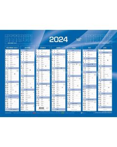 Calendrier de banque 2024 - 430 x 335 mm QUO VADIS Décembre 2023 Juin 2024