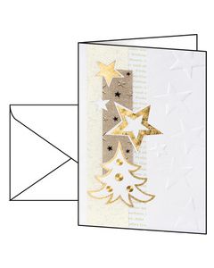 SIGEL : Lot de 10 cartes de Noël  A6 - White Christmas
