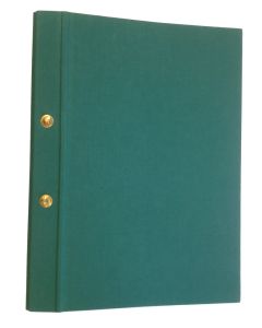 D98 ELVE : Lot de reliures d'archives de notaires - Vert Classeur à vis en laiton