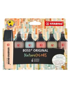 Surligneur - Assortiment STABILO Nature COLORS BOSS ORIGINAL Lot de 6