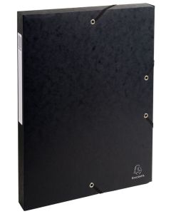 Boîte de classement Carte lustrée - Dos 40 mm - Noir EXACOMPTA Modèle