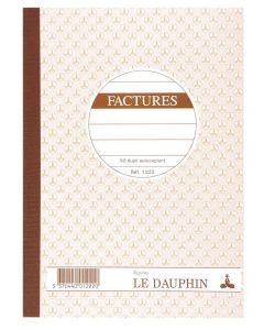 FACTURE Carnet autocopiant Dupli - 210 x 148 mm 1222D Le Dauphin Modèle