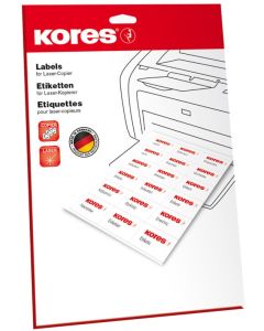 Étiquettes d'Affranchissement Double - 135 x 40 mm KORES Lot de 1000 Exemple