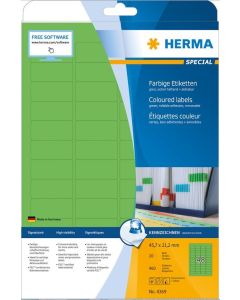4369 HERMA  Étiquettes adhésives - Multi-usages - 45,7 x 21,2 mm. - Vert