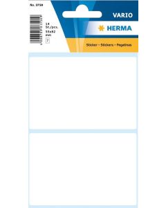 HERMA 3758 : Lot de 14 étiquettes adhésives - 55,0 x 82,0 mm - Blanc