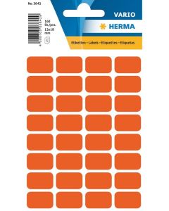 HERMA 3642 : Lot de 160 étiquettes adhésives - 12,0 x 19,0 mm - Rouge