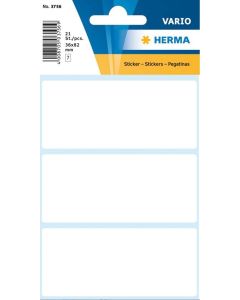 HERMA : Lot de 21 étiquettes adhésives - 36,0 x 82,0 mm - Blanc