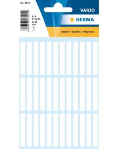 HERMA 3735 : Lot de 252 étiquettes adhésives - 5,0 x 35,0 mm - Blanc