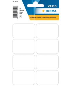 HERMA : Lot de 56 étiquettes adhésives - 26,0 x 40,0 mm - Blanc