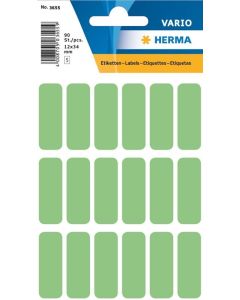 HERMA : Lot de 90 étiquettes adhésives - 12,0 x 34,0 mm - Vert