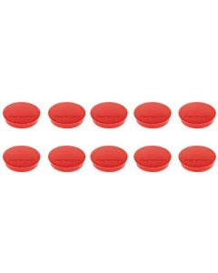 Photo Lot de 10 Aimants ronds - 20 mm - Rouge : MAGNETOPLAN 1664606