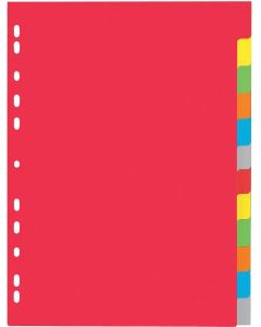 Photo PAGNA 31121-20 : Jeu de 12 intercalaires neutres - 225 x 300 mm - Assortiment de couleurs