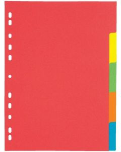 Photo PAGNA 31051-20 : Jeu de 5 intercalaires neutres - 225 x 300 mm - Assortiment de couleurs