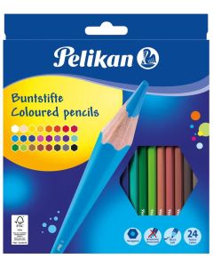 Photo PELIKAN  : Étui de 24 crayons de couleur standard BS24LN